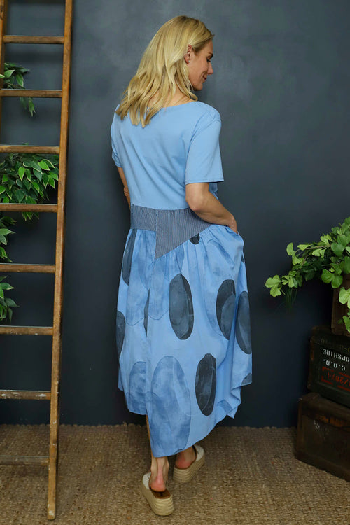 Hepworth Pebble Cotton Dress Powder Blue - Image 4