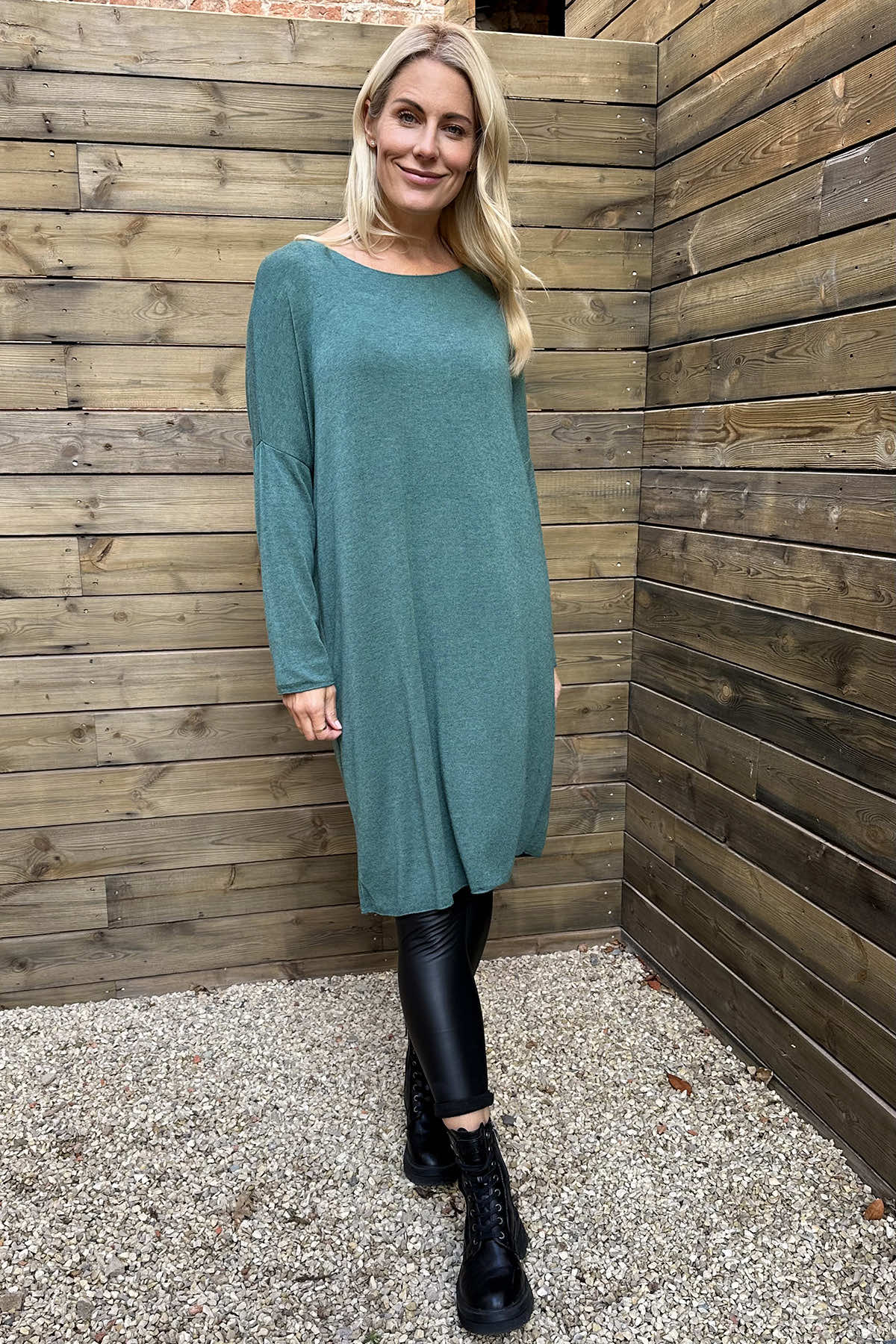 Maggie Knitted Tunic Jade Green