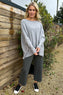 Ferne Pocket Knitted Jumper Mid Grey