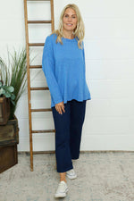 Sierra Sparkle Stripe Knitted Top Cobalt Cobalt - Sierra Sparkle Stripe Knitted Top Cobalt