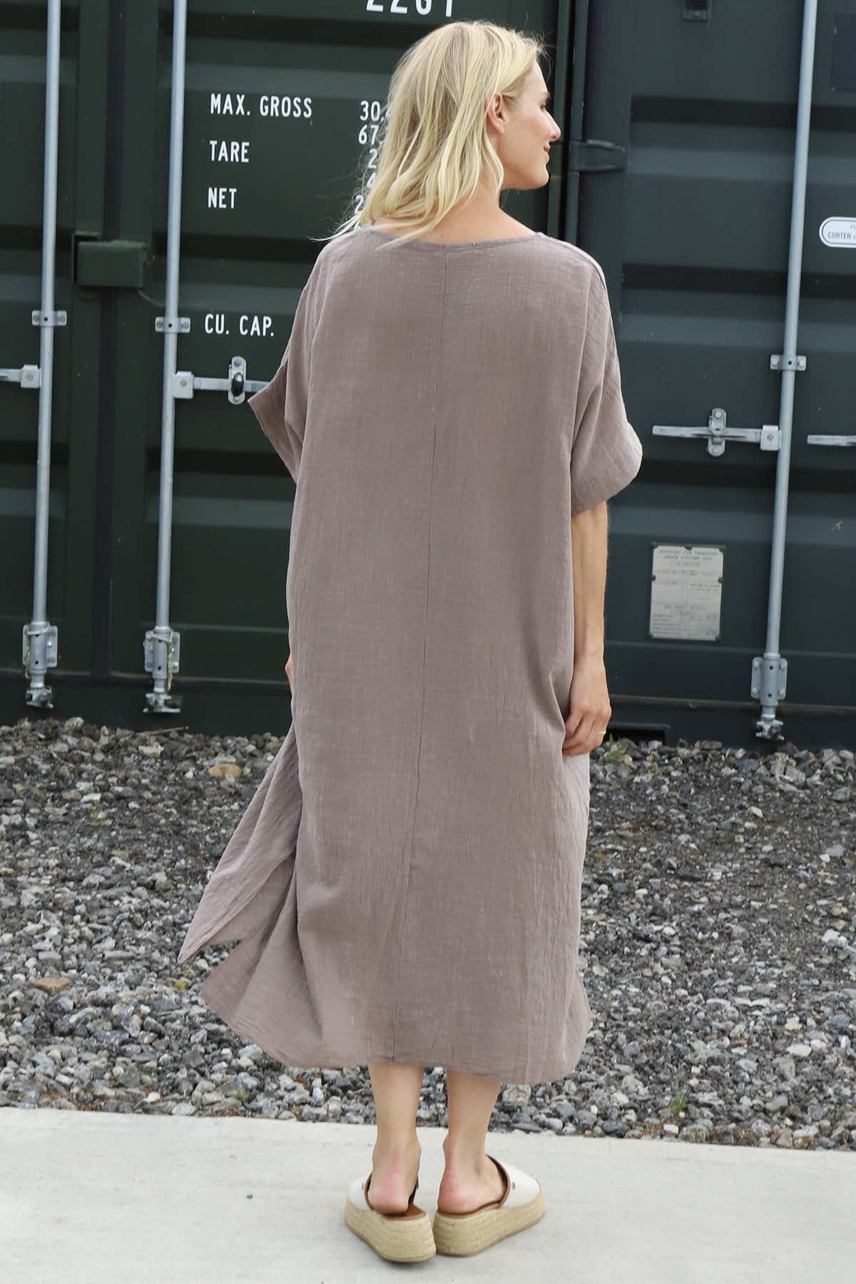Idella Flower Cotton Dress Mocha