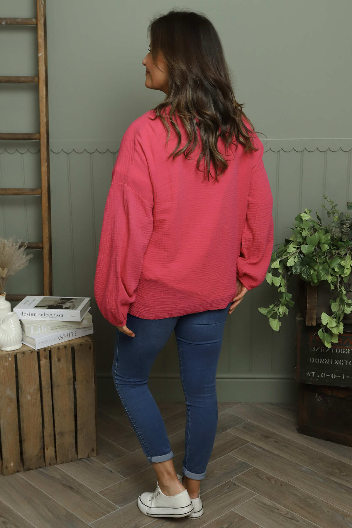Kalkan Crinkle Cotton Jacket Fuchsia