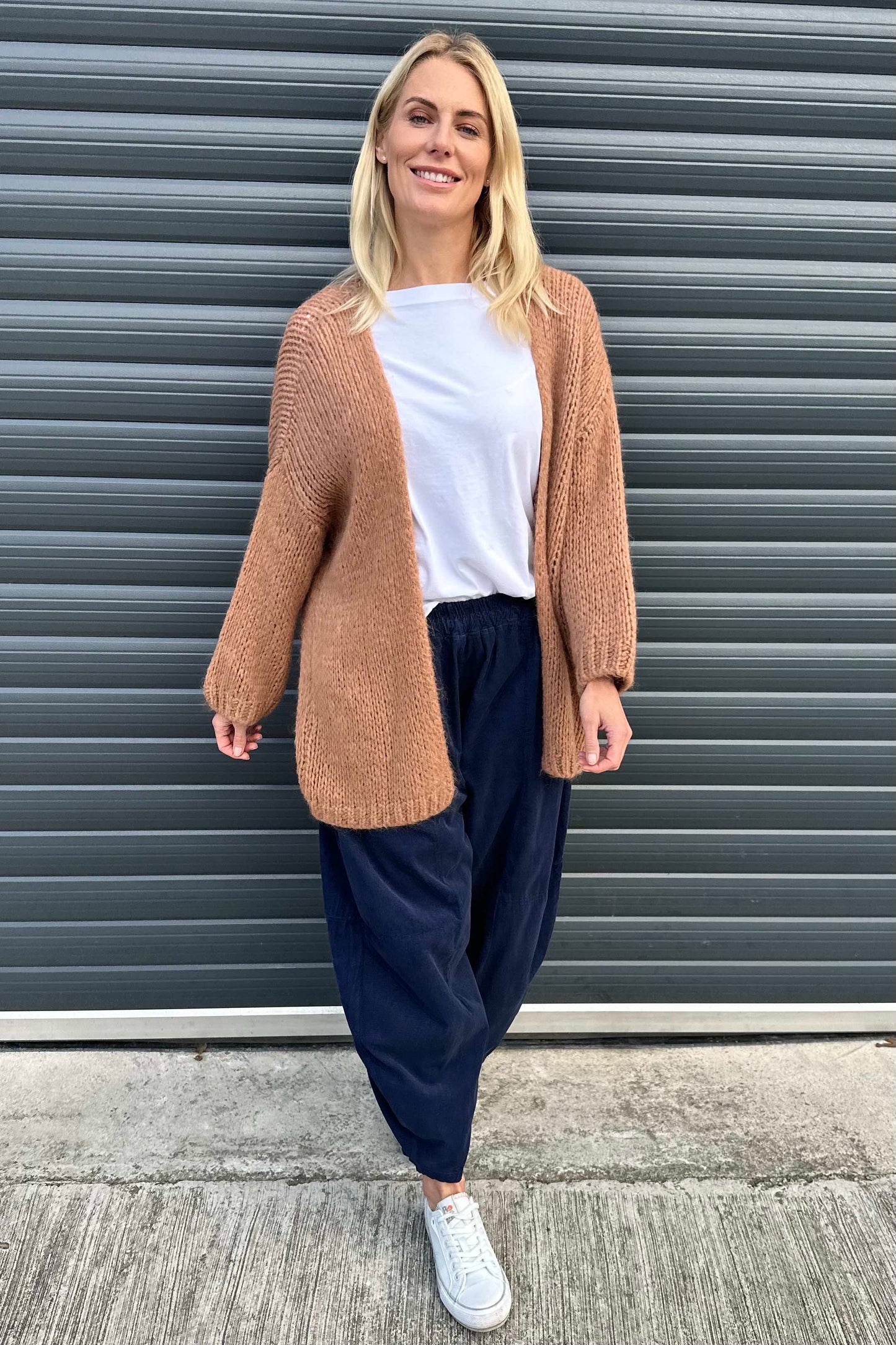 Annie Knitted Cardigan Camel