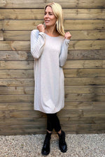 Maggie Knitted Tunic Stone Stone - Maggie Knitted Tunic Stone