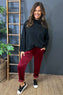 Ariyah Velour Trousers Wine