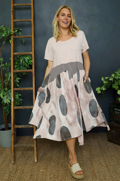 Hepworth Pebble Cotton Dress Pink
