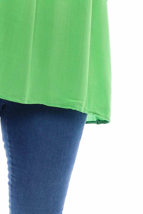 Aleni V-Neck Sleeveless Top Green - Image 6