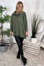 Emmeline Cowl Neck Cotton Top Khaki