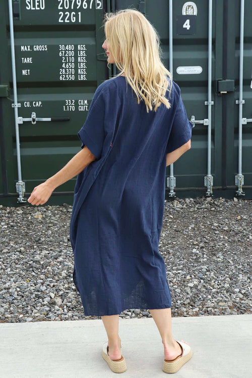 Made In Italy Idella Flower Cotton Dress