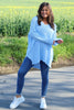 Bo Slouch V-Neck Jumper Light Blue