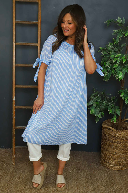 Made In Italy Palmina Stripe Cotton Dress