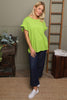 Summerleaze Frill Sleeve Cotton Top Olive