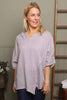 Annalee Hooded Linen Top Mauve