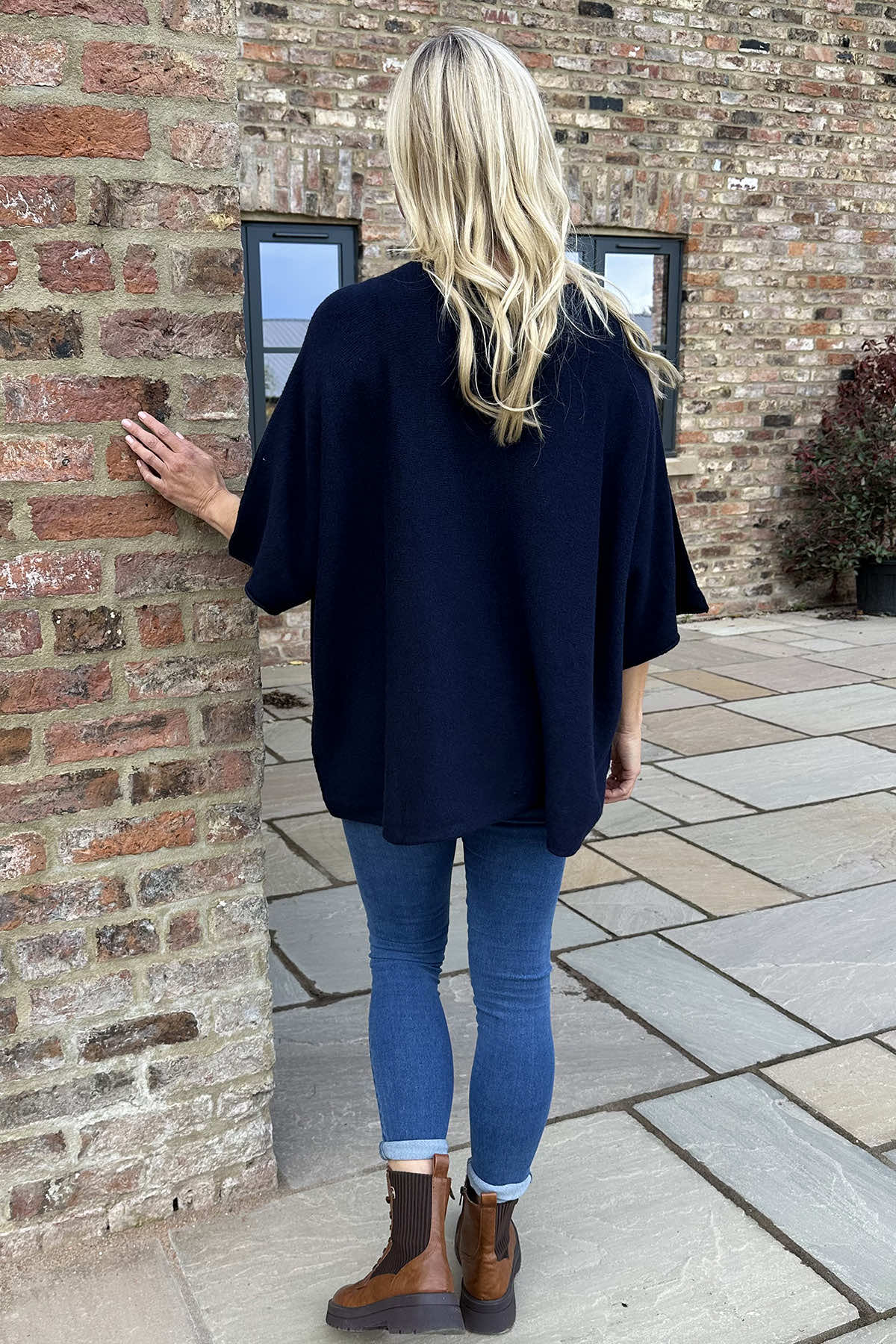 Stella Star Sleeve Knitted Jumper Navy