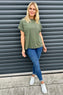 Renee Cotton Top Khaki