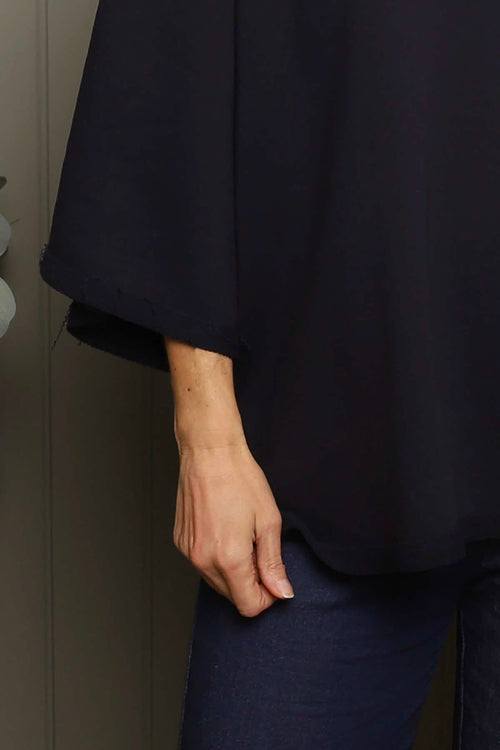 Ginny Cotton Top Navy - Image 3