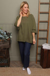 Ginny Cotton Top Khaki