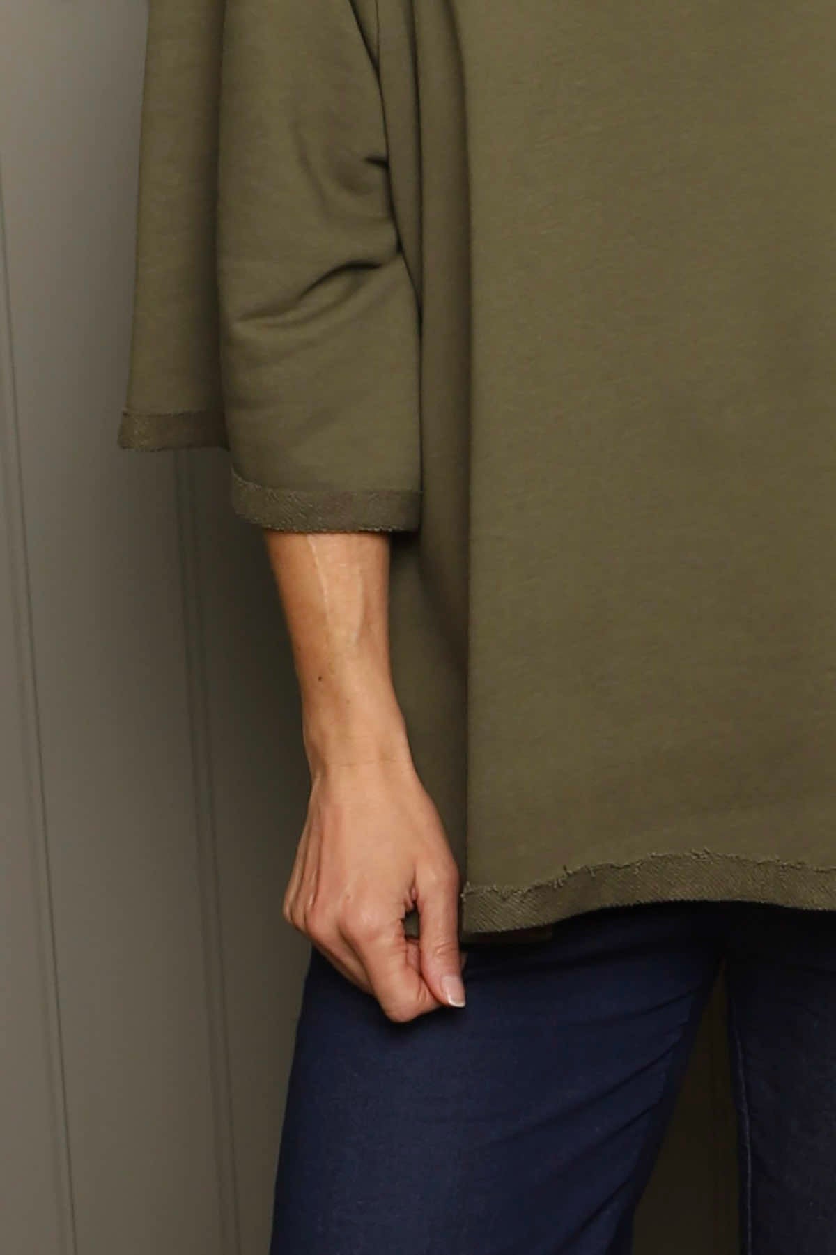 Ginny Cotton Top Khaki