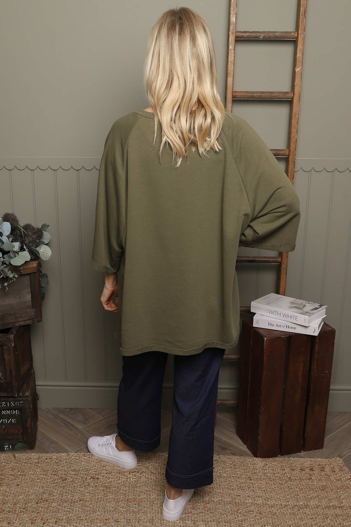 Ginny Cotton Top Khaki