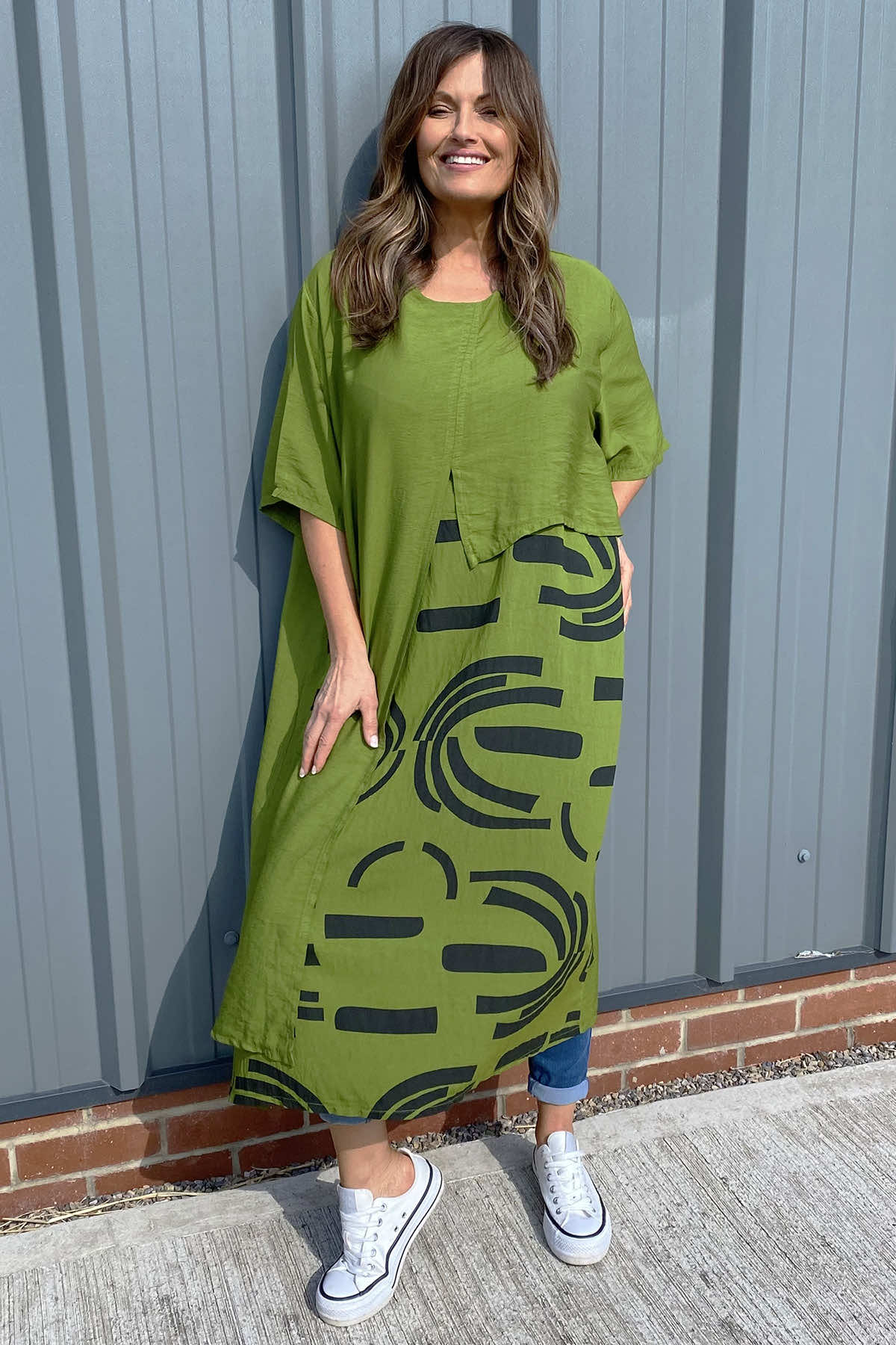 Millie Print Dress Olive