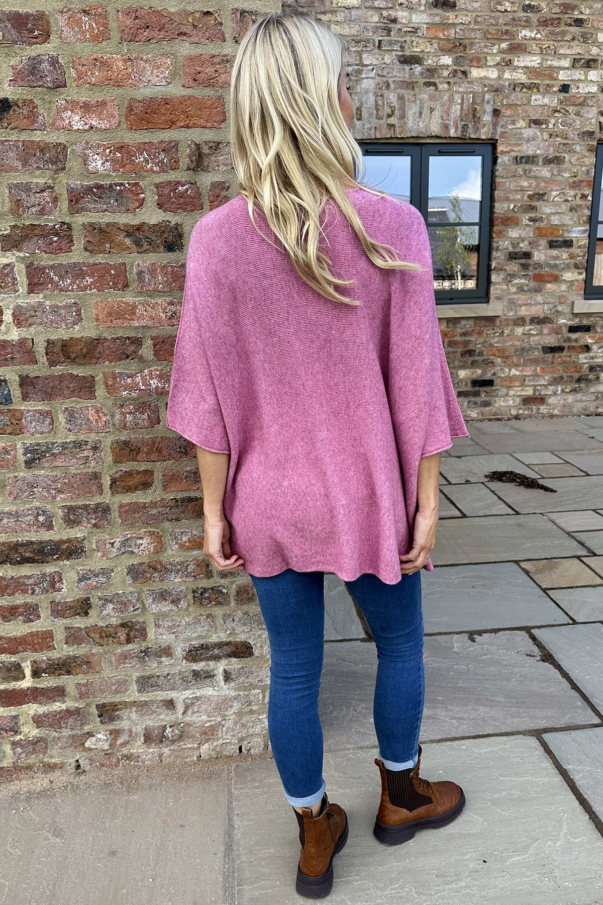 Stella Star Sleeve Knitted Jumper Pink