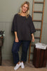 Ginny Cotton Top Charcoal
