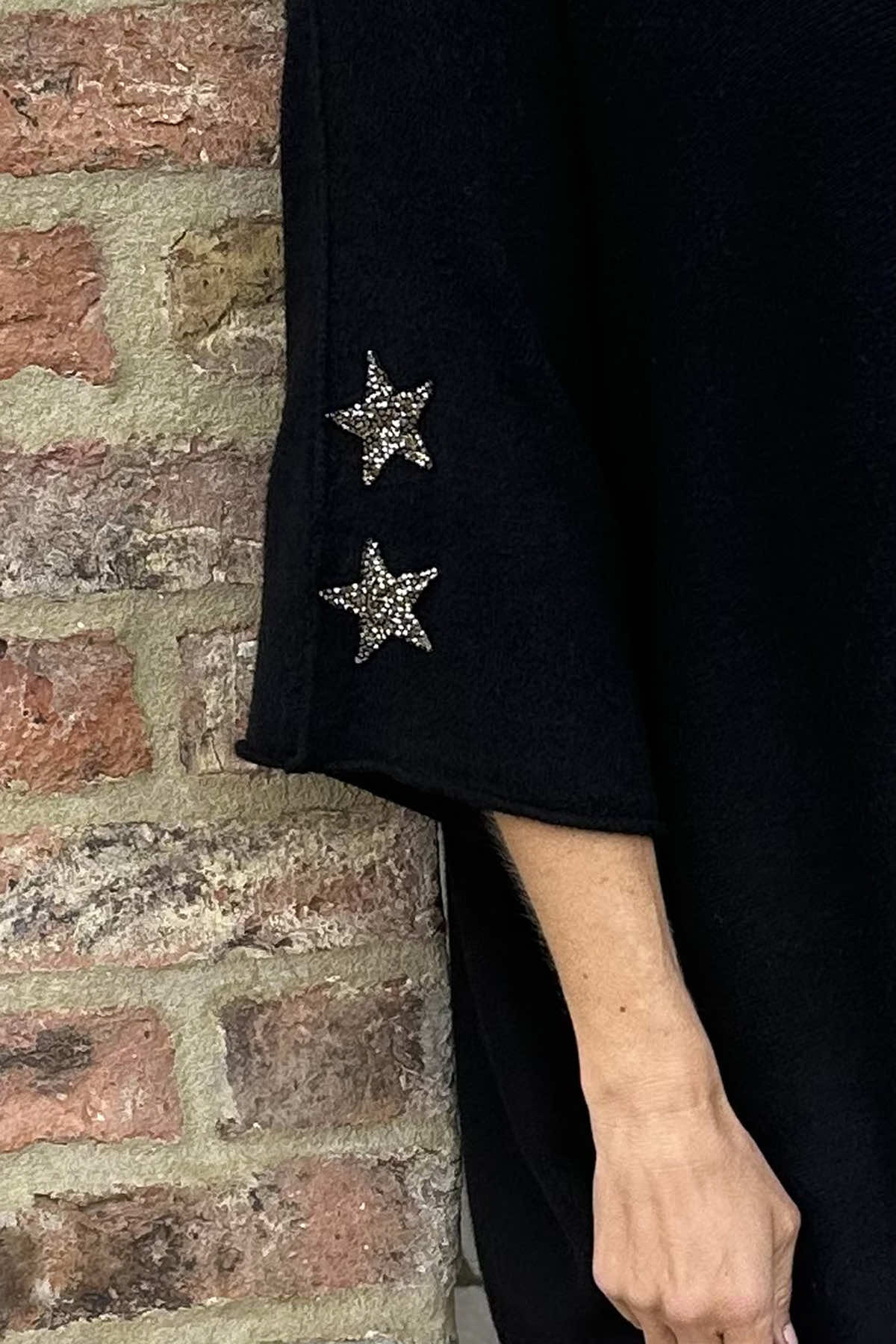 Stella Star Sleeve Knitted Jumper Black