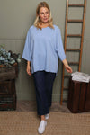 Ginny Cotton Top Powder Blue