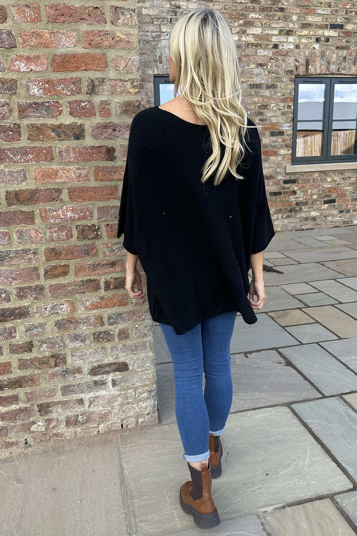 Stella Star Sleeve Knitted Jumper Black