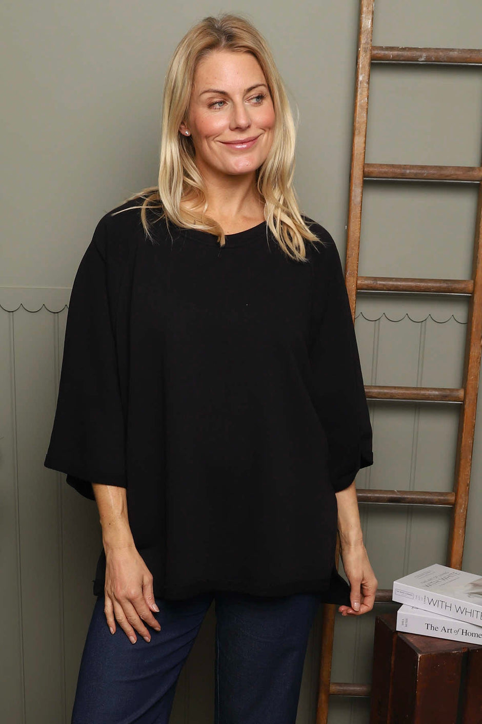 Ginny Cotton Top Black