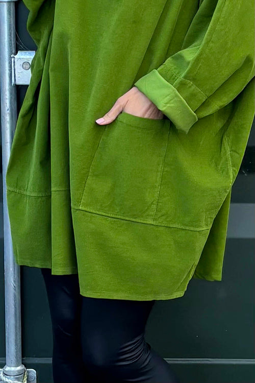 Connie Cord Oversized Top Olive - Image 3