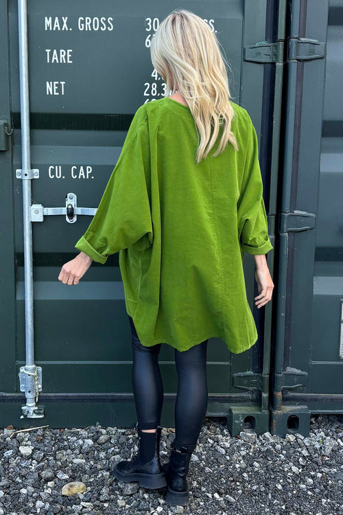 Connie Cord Oversized Top Olive - Image 4