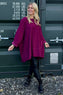 Connie Cord Oversized Top Burgundy