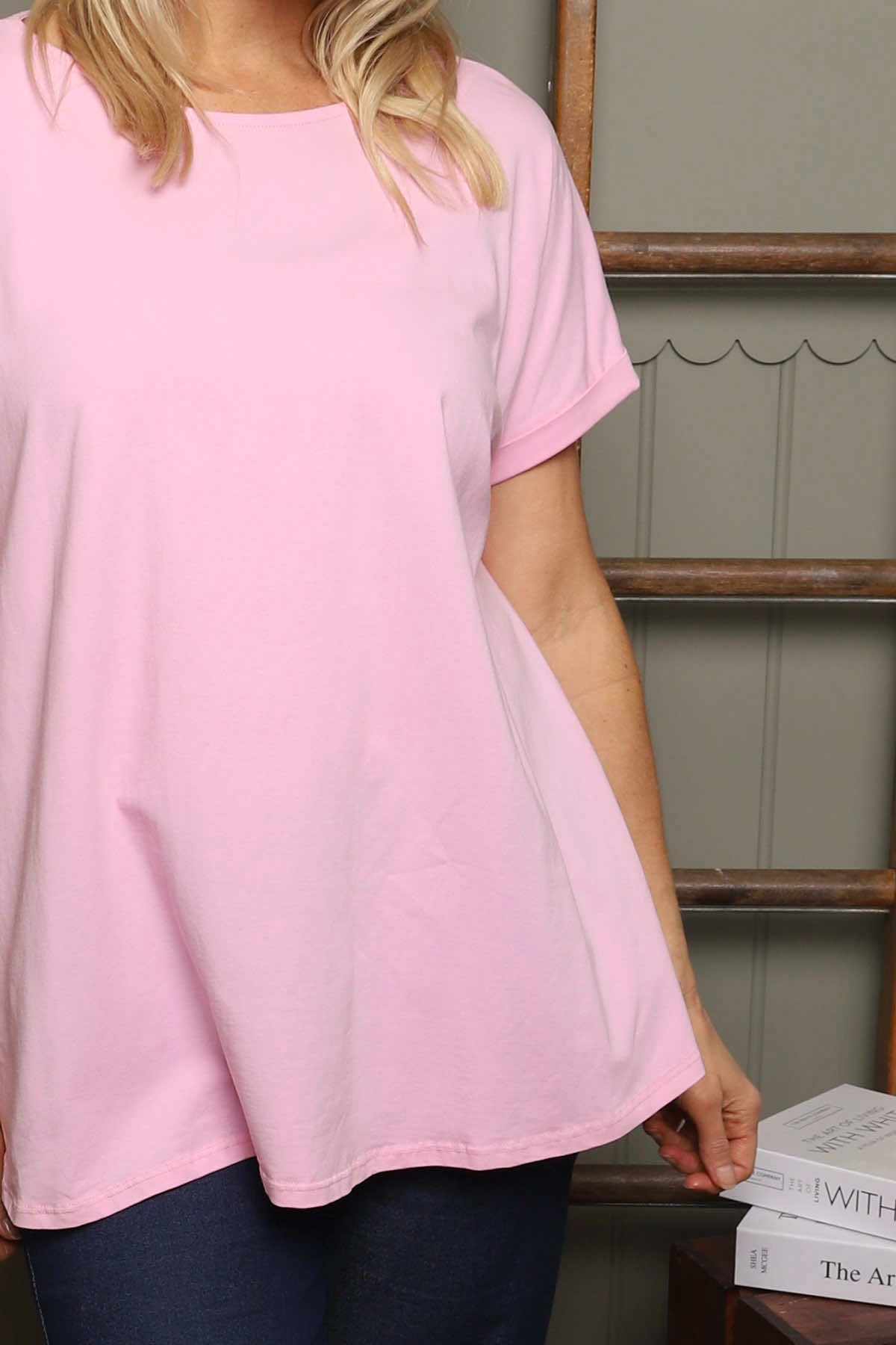 Genevieve Cotton Tee Pink