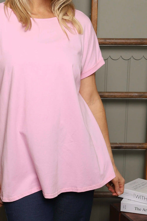 Genevieve Cotton Tee Pink - Image 3