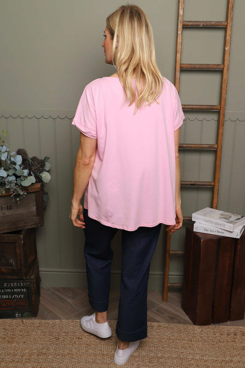 Genevieve Cotton Tee Pink - Image 4
