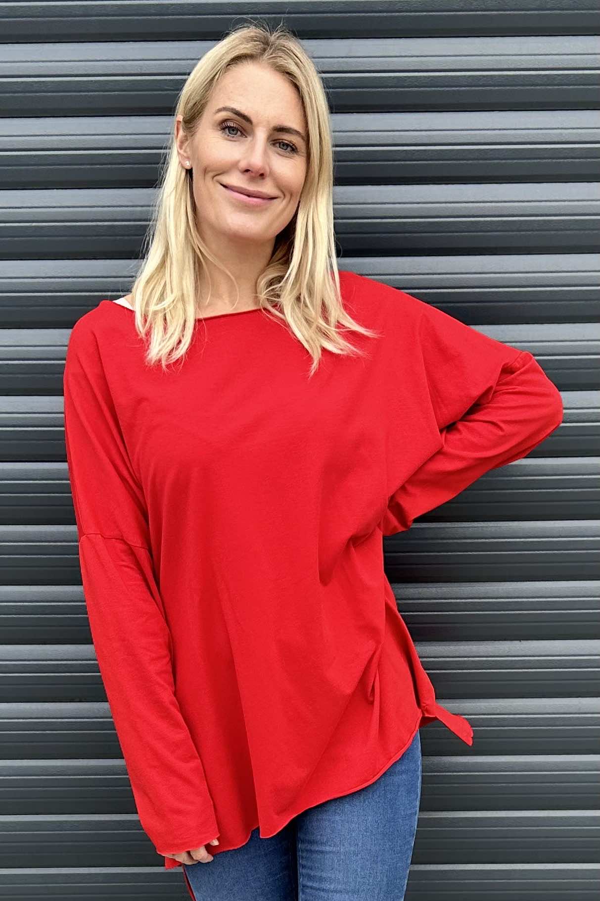 Betty Cotton Top Red