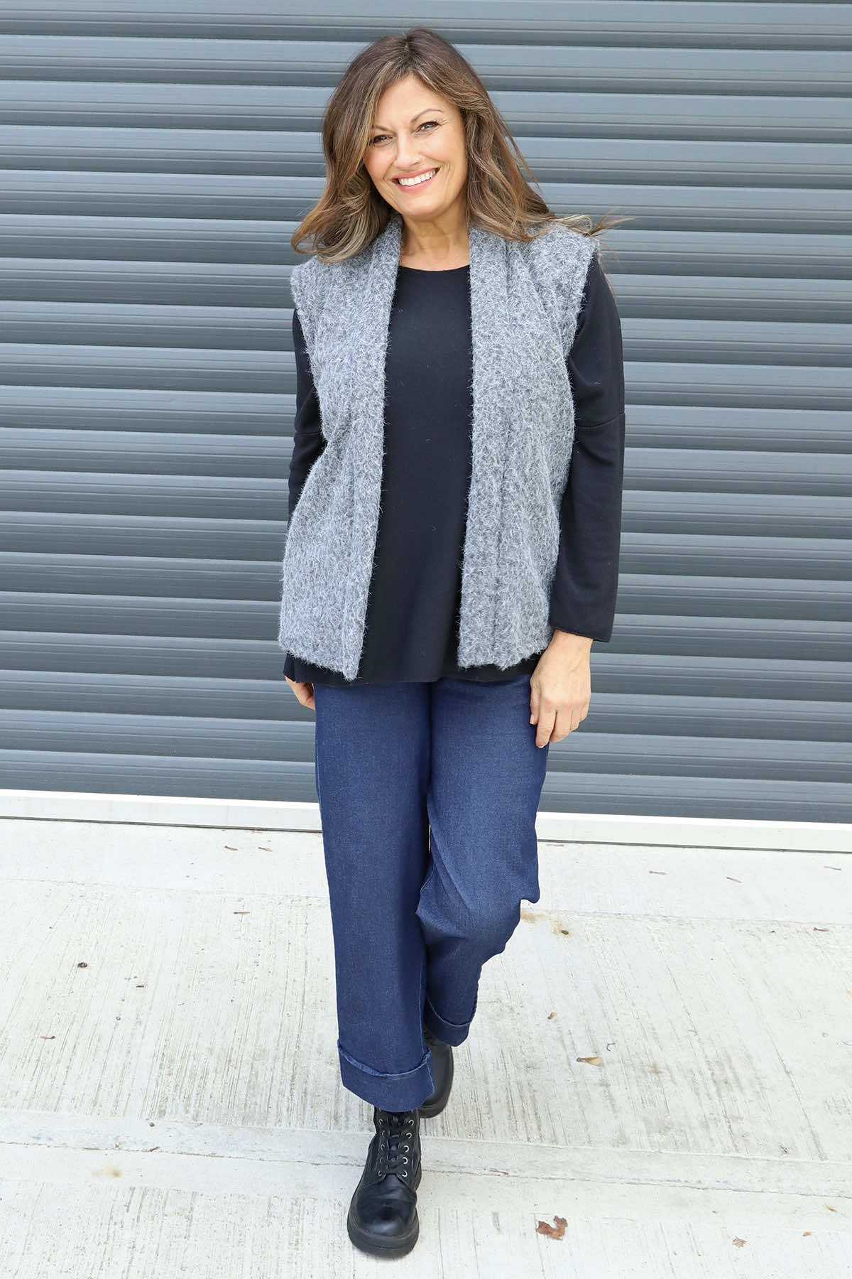 Dani Gilet Mid Grey