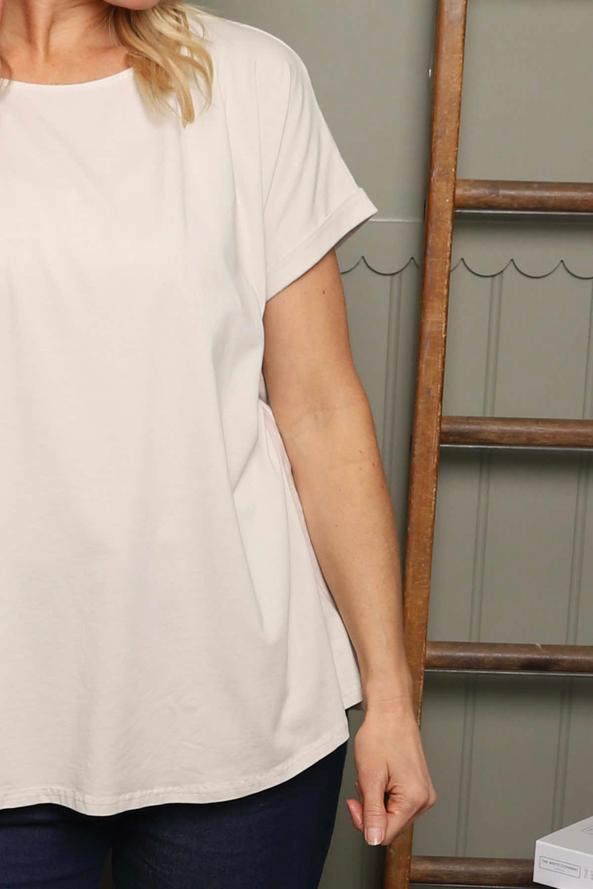 Genevieve Cotton Tee Stone