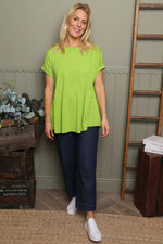 Genevieve Cotton Tee Olive Olive - Genevieve Cotton Tee Olive