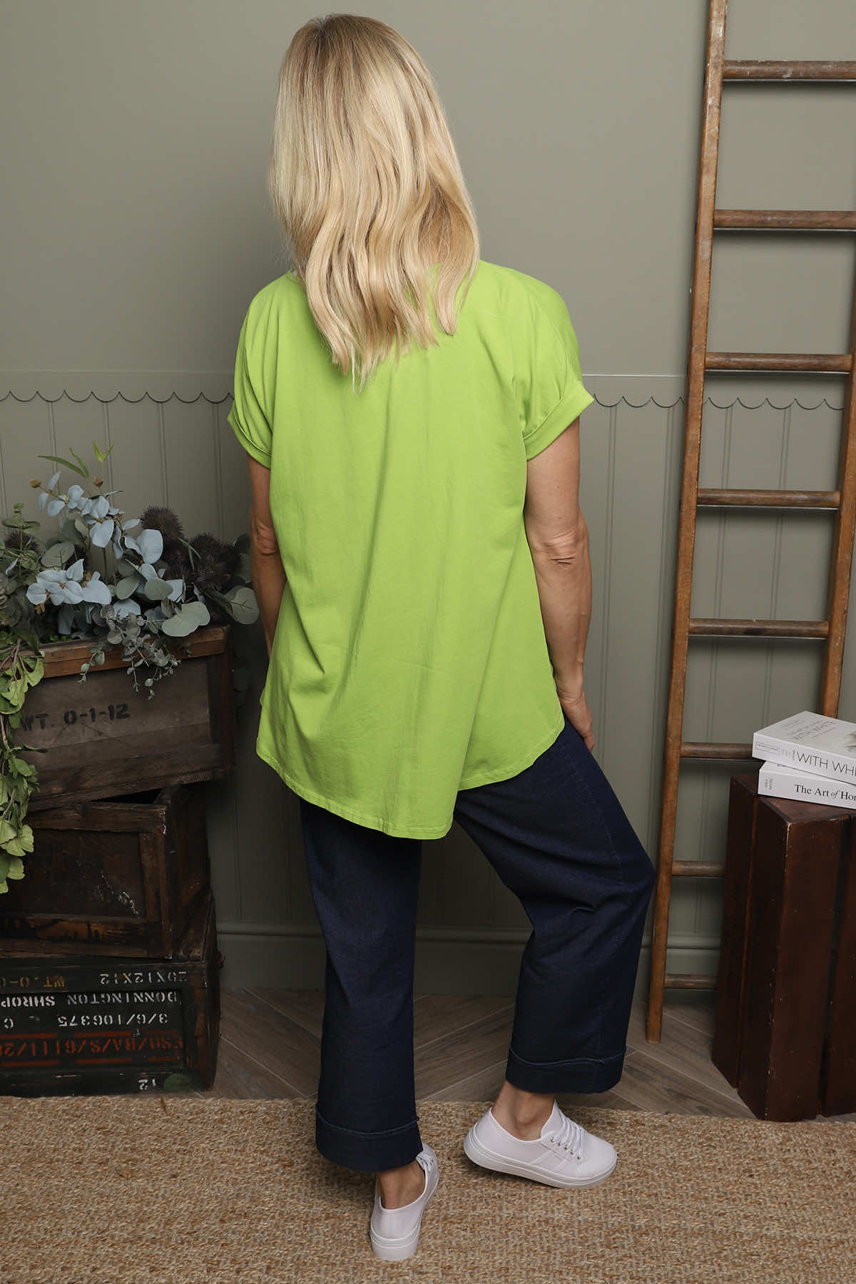 Genevieve Cotton Tee Olive
