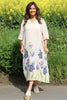 Lyla Floral Linen Dress Stone