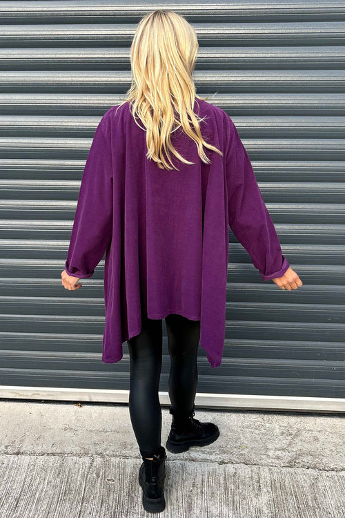 Anika Cord Jacket Purple - Image 4