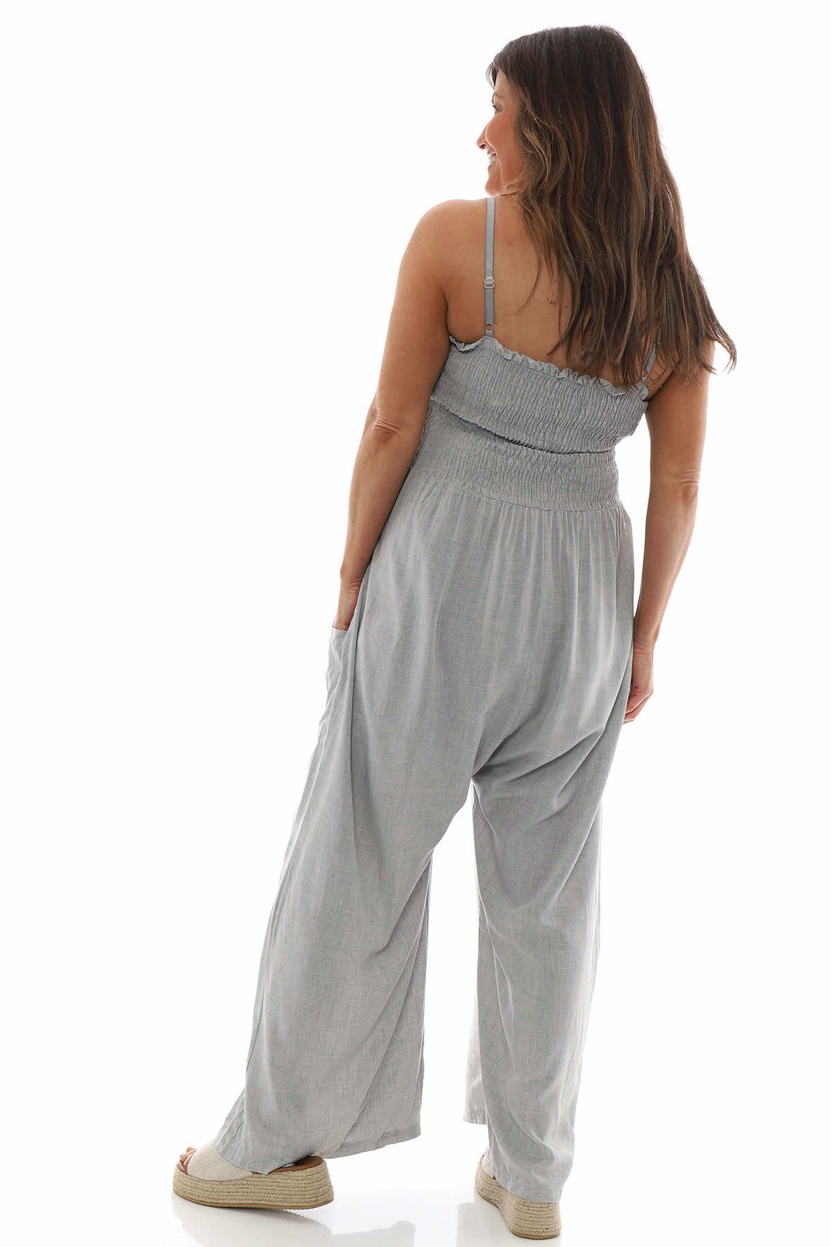 Jayla Strap Jumpsuit Grey