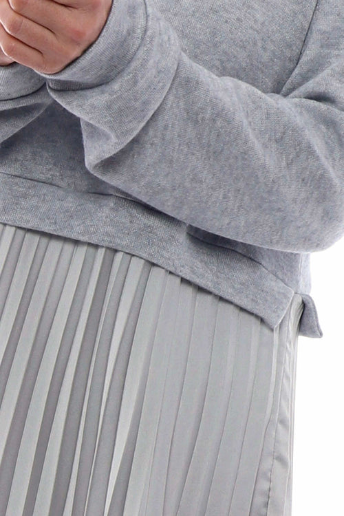 Kinzle Pleated Jumper Dress Grey - Image 2