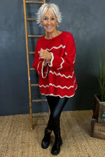 Aurelia Knitted Jumper Red Red - Aurelia Knitted Jumper Red