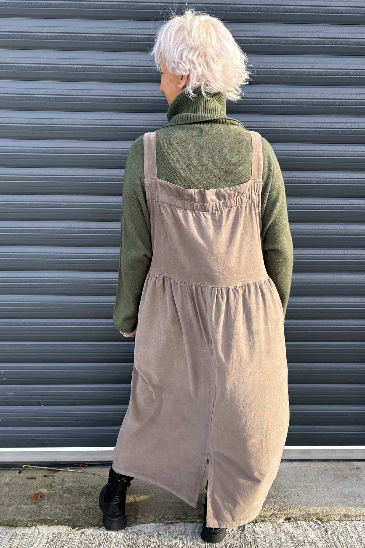 Meredith Needlecord Pinafore Mocha