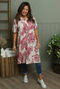 Jojo Print Button Dress Stone