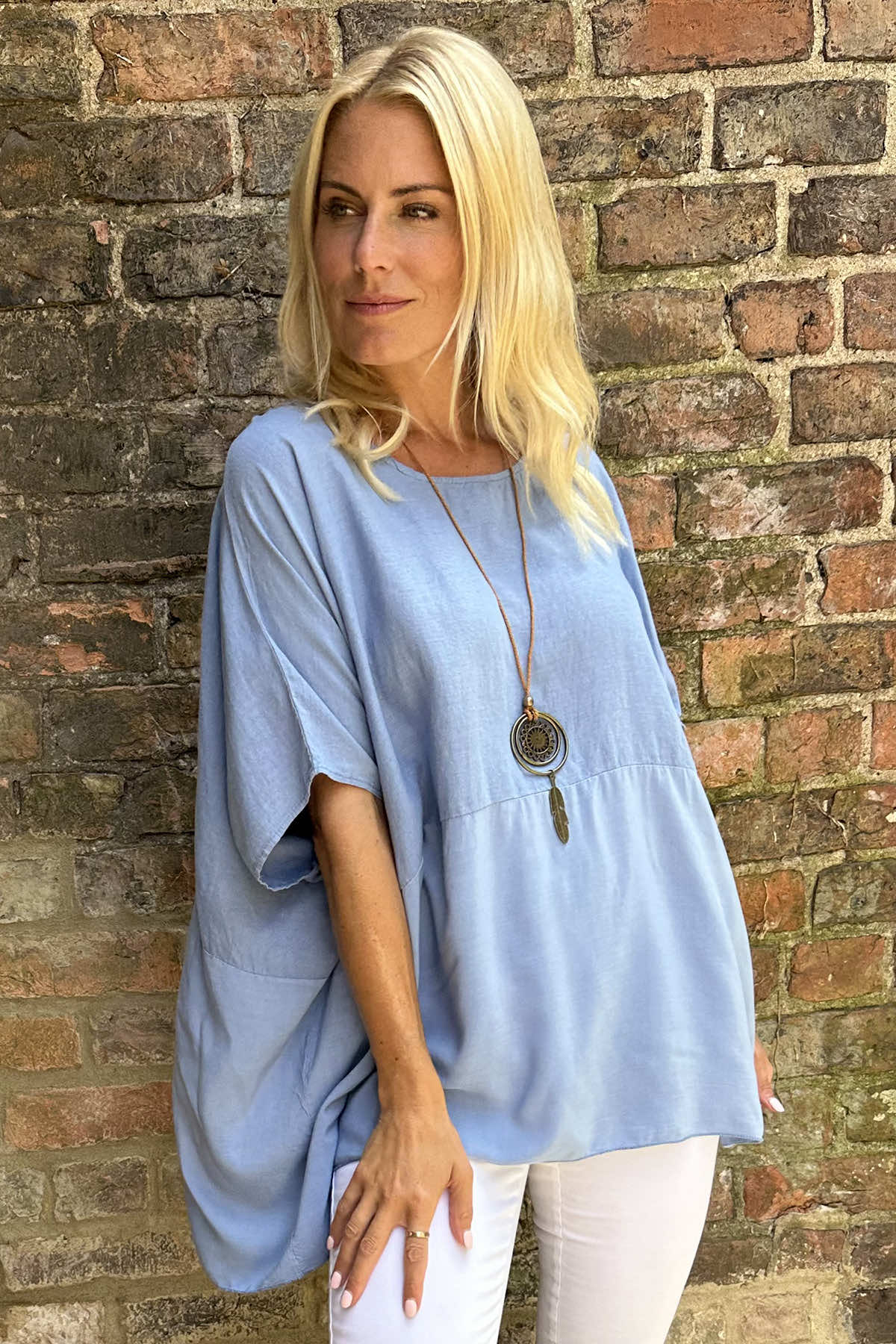 Ashleigh Necklace Top Blue