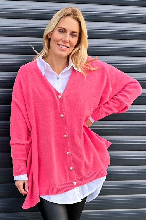 Hattie Knitted Cardigan Pink - Image 3